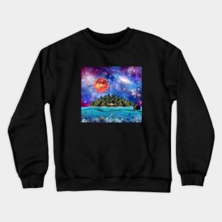 Island Oasis - Cosmic Retreat - Sea Scape Crewneck Sweatshirt